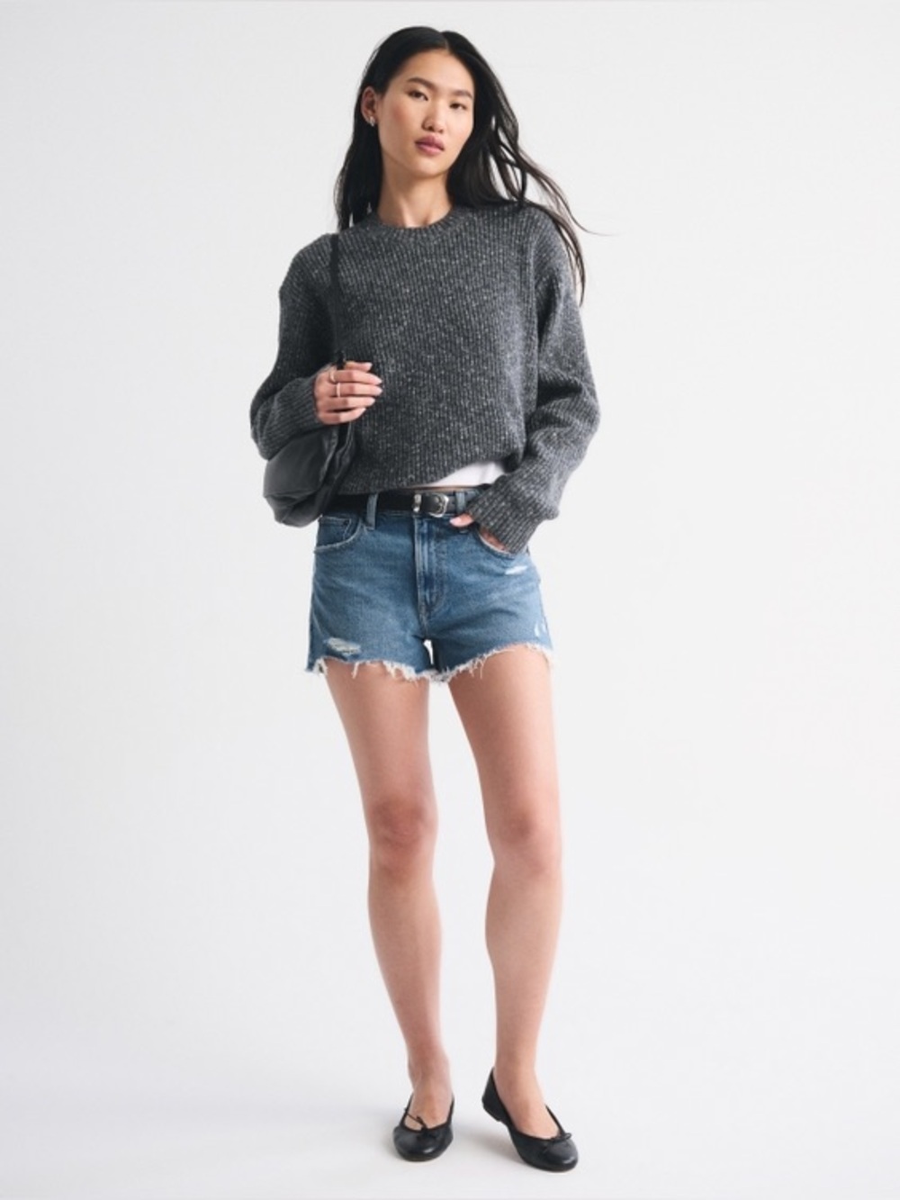 Abercrombie & Fitch The Mom Short High Rise Medium Wash Size 30|10 Denim Cotton - Picture 6 of 10